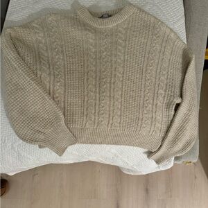 Cozy Cream Cable Knit Sweater